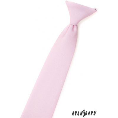 Różowy matowy krawat dla chłopca