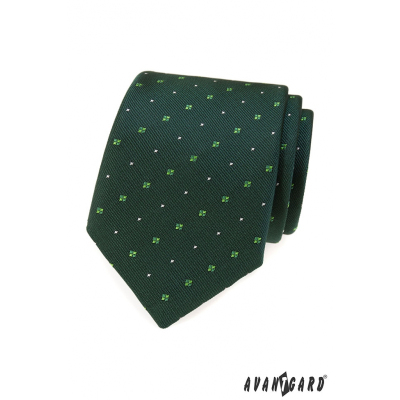 Zielony krawat z wzorem