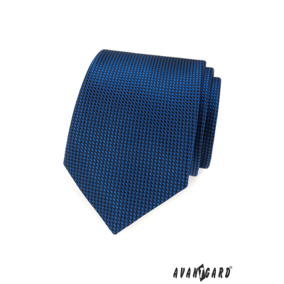 Niebieski krawat w pikowany wzór