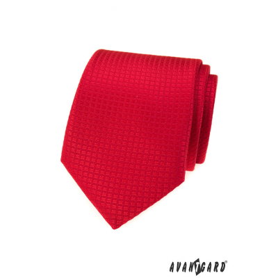 Czerwony krawat ze strukturą