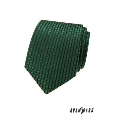 Zielony krawat w kratkę