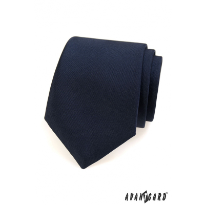 Niebieski matowy krawat dla mężczyzn