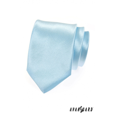 Krawat męski jasnoniebieski połysk