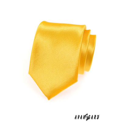 Męski żółty krawat z połyskiem