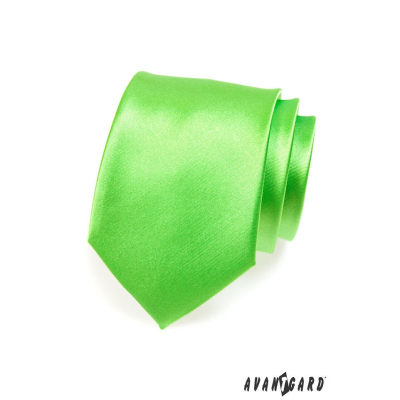 Krawat męski zielony połysk