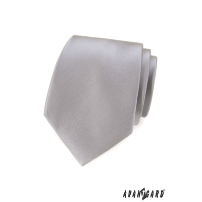 Szary klasyczny męski krawat