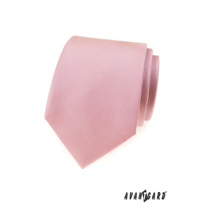 Strukturalny krawat w kolorze pudrowego różu