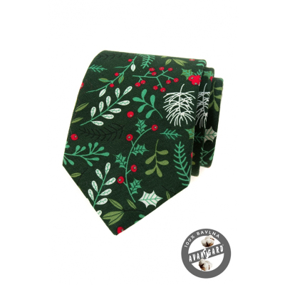 Zielony krawat świąteczny