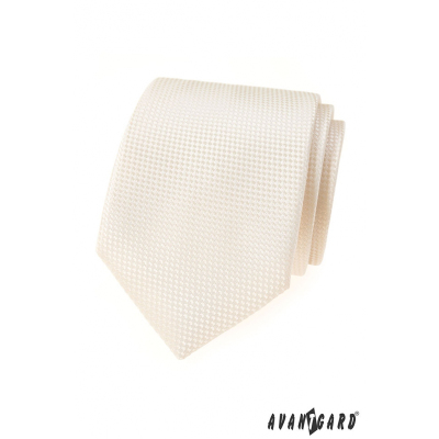 Kremowy krawat strukturalny Avantgard Lux