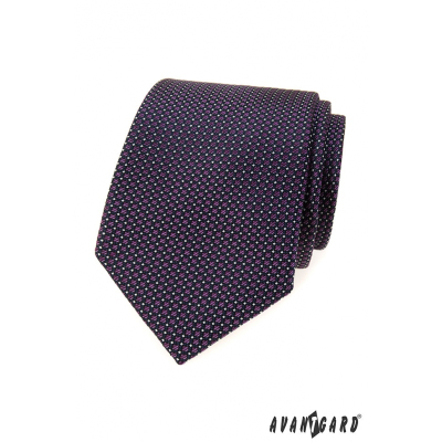 Krawat męski z fioletowymi kwadratami
