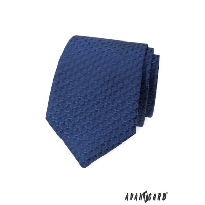 Niebieski krawat z motywem 3D