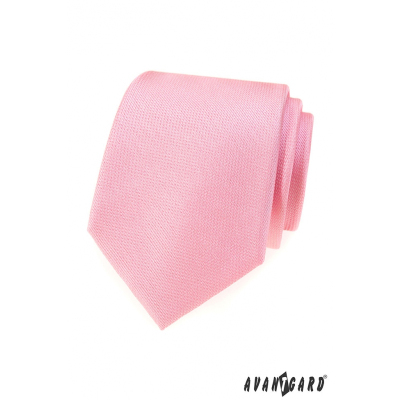 Krawat męski w różową fakturę