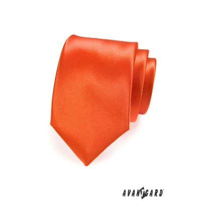 Pomarańczowy monochromatyczny krawat