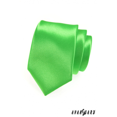 Zielony błyszczący krawat