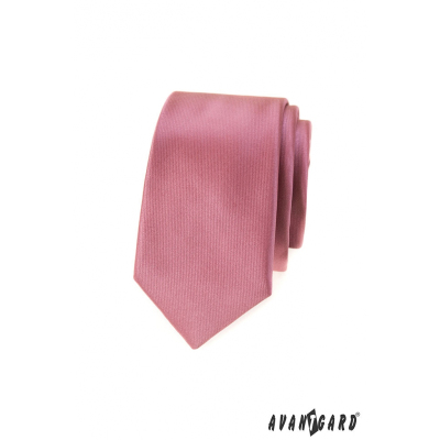 Ciemnoróżowy wąski krawat