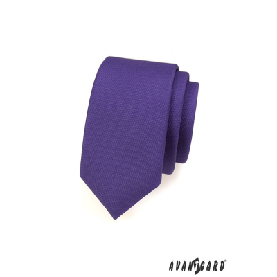 Wąski ciemnofioletowy krawat