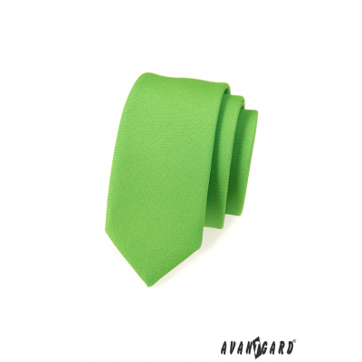 Wąski krawat zielony mat