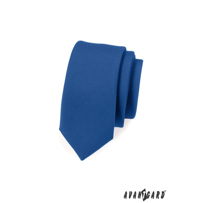 Wąski niebieski krawat Avantgard