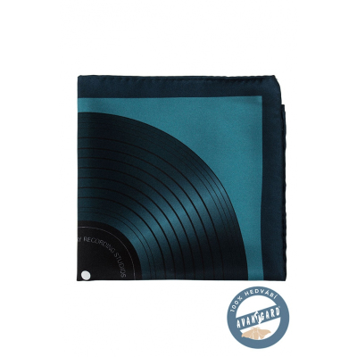 Jedwabno-niebieska poszetka, płyta gramofonowa