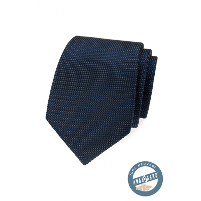 Jedwabny krawat w niebieskim kolorze w pudełku