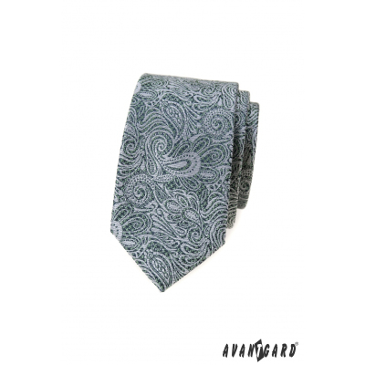 Wąski krawat we wzór paisley