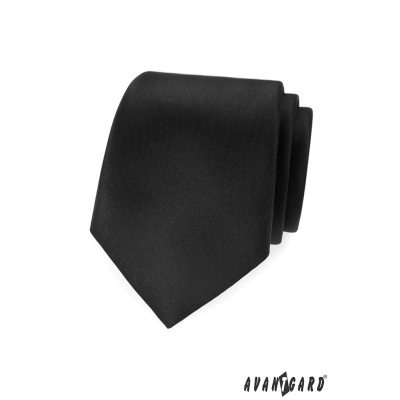 Czarny, matowy krawat Avantgard