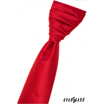 Strukturalny angielski krawat w kolorze czerwonym