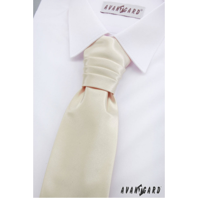 Angielski krawat chłopięcy w kremowym kolorze