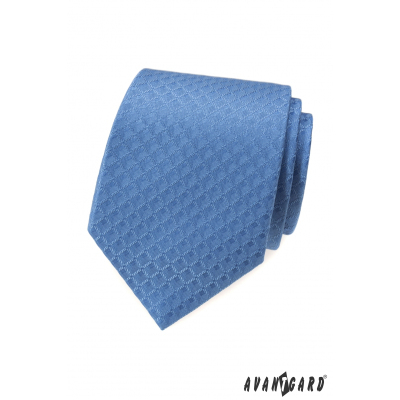 Niebieski krawat z wzorem diamentu