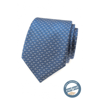 Niebieski krawat z jedwabiu we wzór