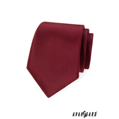 Krawat męski w kolorze burgundowym