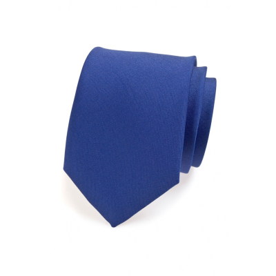 Niebieski matowy krawat