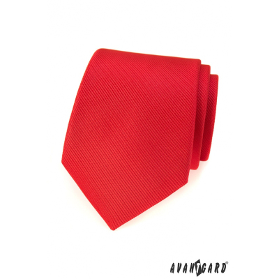 Czerwony krawat Avantgard o delikatnej fakturze