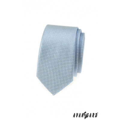Jasnoniebieski wąski krawat