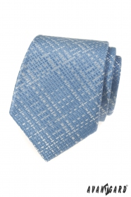 Jasnoniebieski krawat z tkanym wzorem