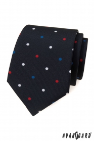 Krawat w kolorowe kropki