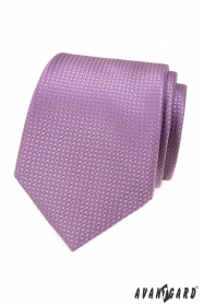 Krawat strukturalny w kolorze liliowym