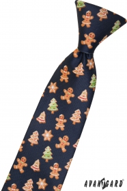 Dziecięcy krawat z piernikami świątecznymi