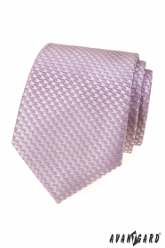 Różowy krawat w nowoczesny wzór