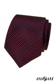 Bordowy krawat w kolorowy wzór