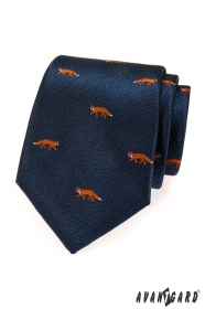 Krawat z pomarańczowym lisem