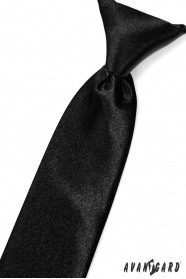 Krawat dla chłopca ciemno czarny