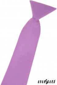 Matowy, chłopięcy krawat w kolorze liliowym