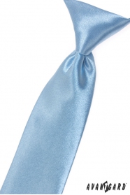 Jasnoniebieski błyszczący krawat dla chłopca