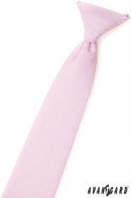 Różowy matowy krawat dla chłopca