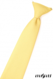 Żółty matowy krawat dla chłopca