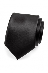 Czarny krawat matowy męski