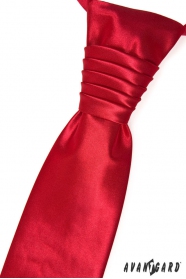 Gładki czerwony ślubny krawat