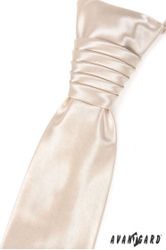 Krawat ślubny z poszetką Ivory
