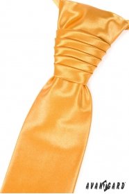 Angielski krawat ślubny złoty